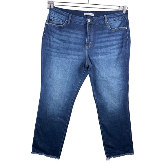 KanCan Denim - KanCan Size 22 Dark Wash High Rise Cropped straight leg 90s‎ preppy stretch